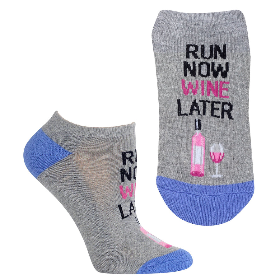 Ladies' Run Now Wine Later Ankle Sock