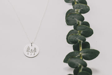 Disc Pendant Necklace - Gold Sitka Trio