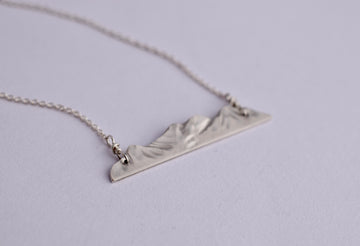 Small Mountain Range Necklace - Silver