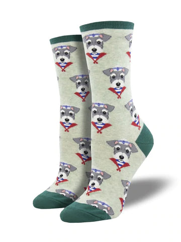 Women's Snazzy Schnauzer Crew Socks