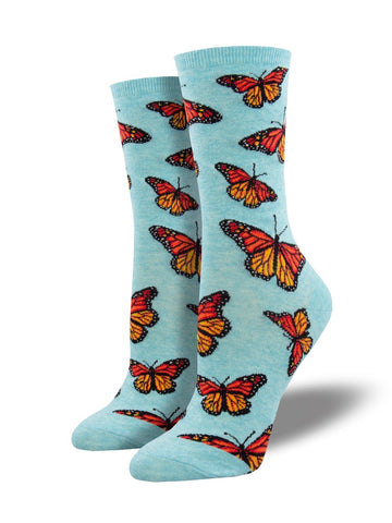 Women's Social Butterfly Crew Socks