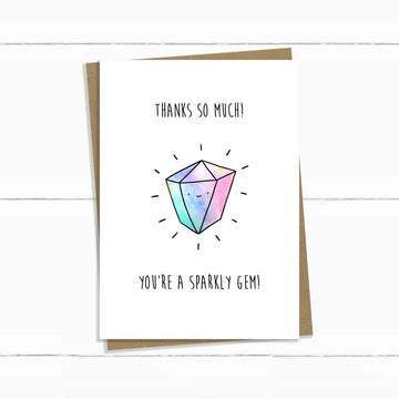 Sparkly Gem Card