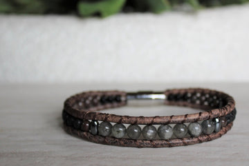 Mens' Leather Bracelet  - Starscape - 8