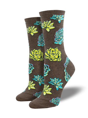 Women's Succulents Crew Socks