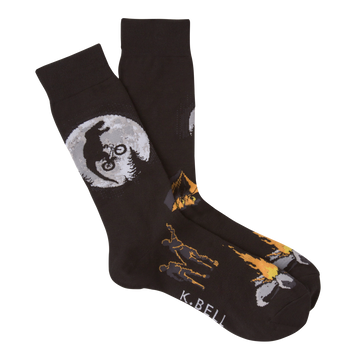Men's Fashion T Rex Moon Sock - Black