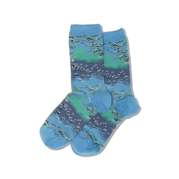 Women's Artist Series Water Lilies Crew Socks