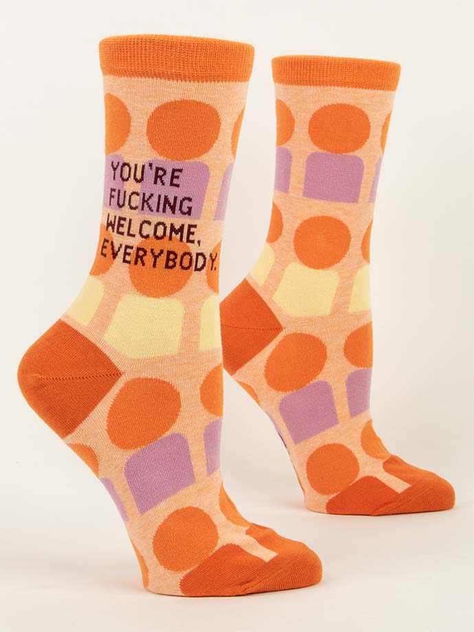 Women's You're F*cking Welcome Crew Socks