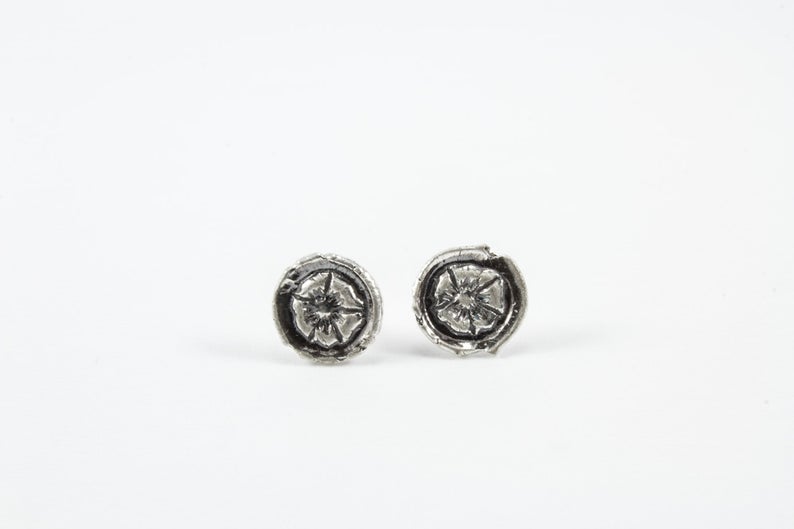 Wild Rose Round Stud Earring