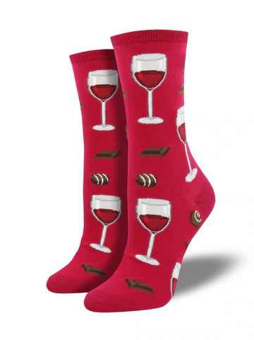 Women's Time To Wine Down Crew Socks