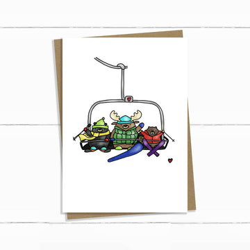 Winter Chairlift Card