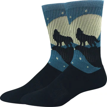 Men's Wolf Howl Active Crew Socks
